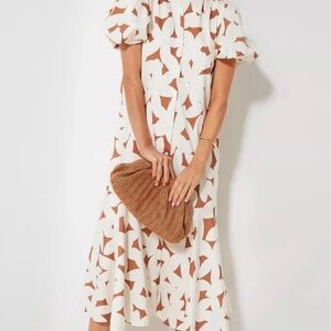Tuckernuck White and Brown Maxi Dress